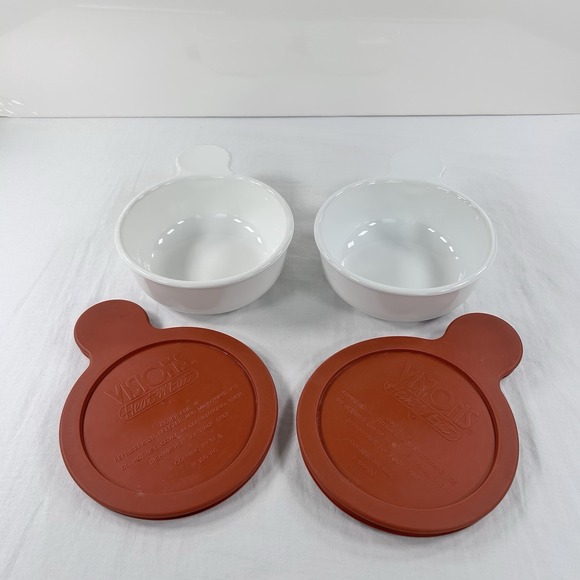 Corningware Other - Corning Ware Grab It Bowls P-150-B 15 Oz With Refrigerator Lids Set Of 2 White